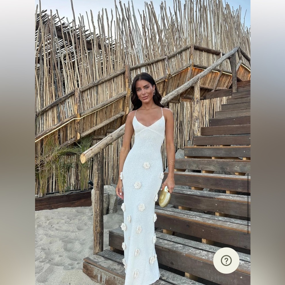 SUKI Crochet Maxi Dress NWT size S